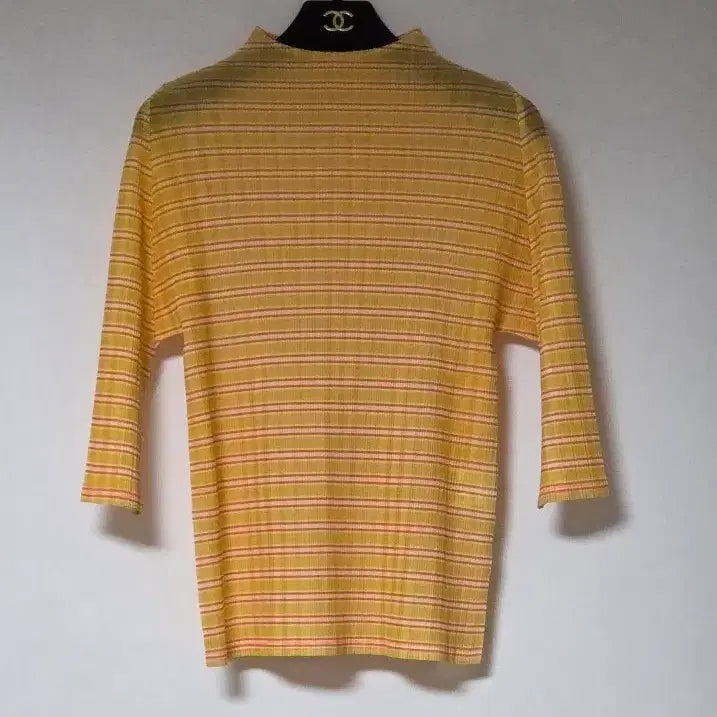 [BUNJANG] Issey Miyake Pleats Please Striped High Neck Top / 이세이미야케 플리츠플리즈 PLEATS PLEASE 스트라이프 하이넥 탑