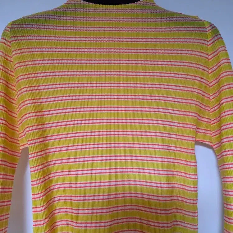 [BUNJANG] Issey Miyake Pleats Please Striped High Neck Top / 이세이미야케 플리츠플리즈 PLEATS PLEASE 스트라이프 하이넥 탑