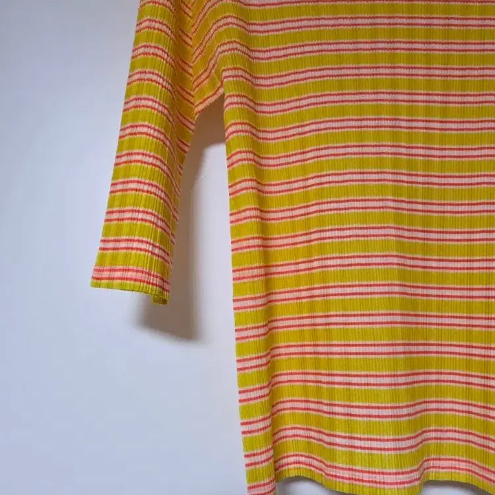 [BUNJANG] Issey Miyake Pleats Please Striped High Neck Top / 이세이미야케 플리츠플리즈 PLEATS PLEASE 스트라이프 하이넥 탑
