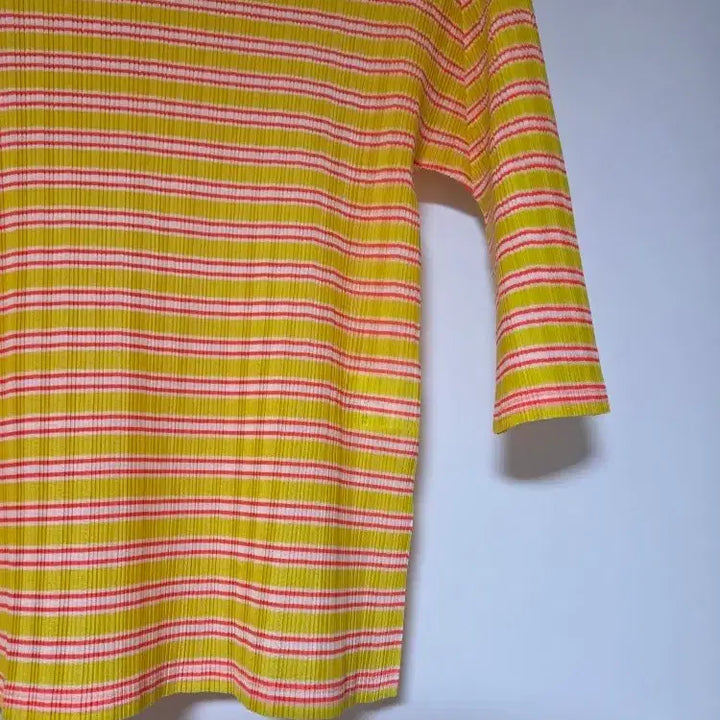 [BUNJANG] Issey Miyake Pleats Please Striped High Neck Top / 이세이미야케 플리츠플리즈 PLEATS PLEASE 스트라이프 하이넥 탑