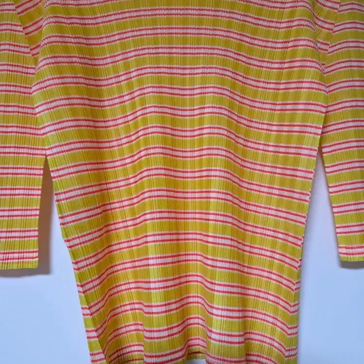 [BUNJANG] Issey Miyake Pleats Please Striped High Neck Top / 이세이미야케 플리츠플리즈 PLEATS PLEASE 스트라이프 하이넥 탑