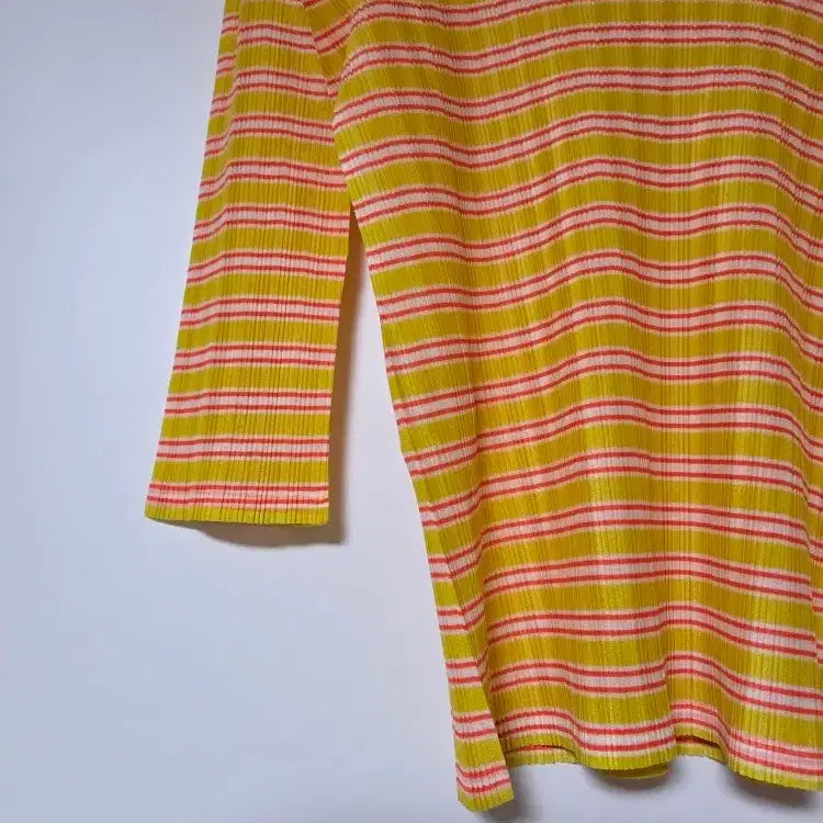 [BUNJANG] Issey Miyake Pleats Please Striped High Neck Top / 이세이미야케 플리츠플리즈 PLEATS PLEASE 스트라이프 하이넥 탑