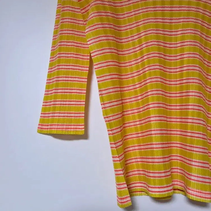 [BUNJANG] Issey Miyake Pleats Please Striped High Neck Top / 이세이미야케 플리츠플리즈 PLEATS PLEASE 스트라이프 하이넥 탑