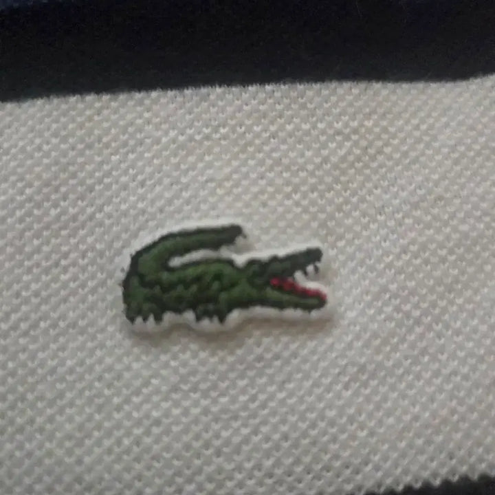 [BUNJANG] Lacoste Striped Short Sleeve Polo Shirt / 라코스테 스트라이프 반팔 카라티