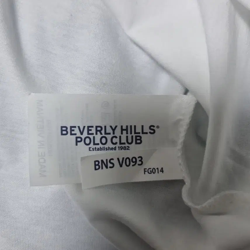 [BUNJANG] Beverly Hills Polo Club White Bear Logo T-Shirt / 베벌리힐스폴로클럽 흰색 반팔 티셔츠