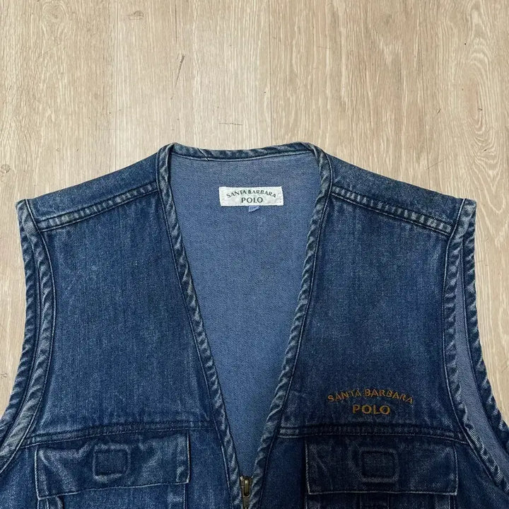[BUNJANG] Santa Barbara Polo Vintage Multi Pocket Denim Vest / 산타바바라 폴로 빈티지 멀티 포켓 데님 조끼 L/100
