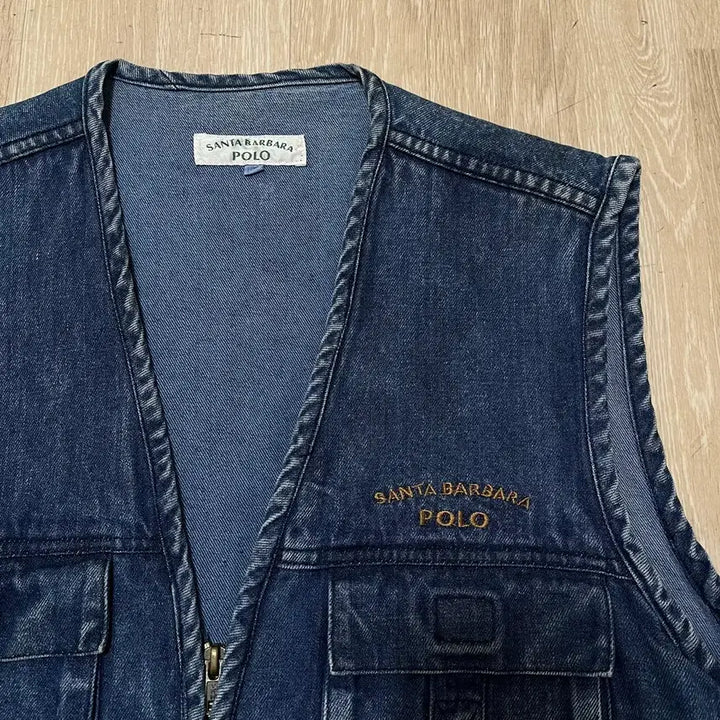 [BUNJANG] Santa Barbara Polo Vintage Multi Pocket Denim Vest / 산타바바라 폴로 빈티지 멀티 포켓 데님 조끼 L/100