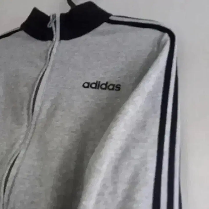[BUNJANG] Adidas Grey Cotton Track Top Jersey Set 90-95 / 아디다스 희귀 회색 코튼 트랙탑 저지 셋업 90~95