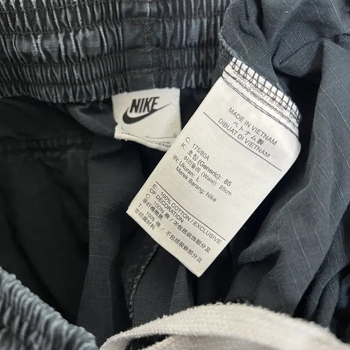 [BUNJANG] Nike Swoosh Club Woven Black Cargo Pants / [정품/L] 나이키 스우시 클럽 우븐 블랙 카고 팬츠/바지