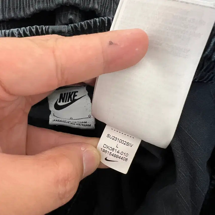 [BUNJANG] Nike Swoosh Club Woven Black Cargo Pants / [정품/L] 나이키 스우시 클럽 우븐 블랙 카고 팬츠/바지