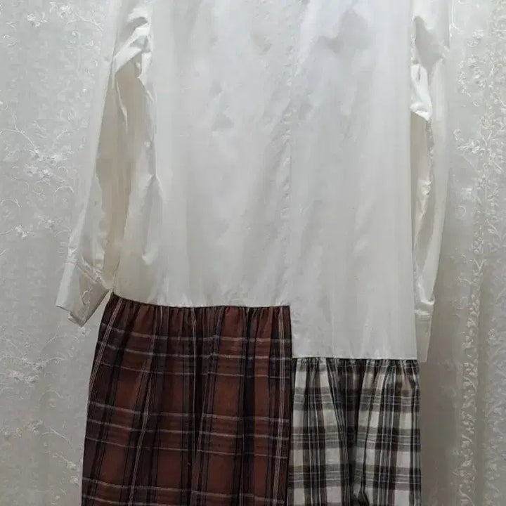 [BUNJANG] Lucky Marche Check Shirt Dress / 럭키마르쉐  체크셔츠겸원피스 free