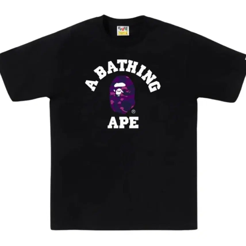 [BUNJANG] A Bathing Ape Black and Purple T-shirt (M) / A Bathing Ape 블랙 퍼플 반팔 티셔츠 M