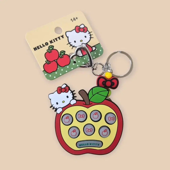 [BUNJANG] Hello Kitty Apple Mole Game Keychain / 정품 키티 사과 두더지 키링