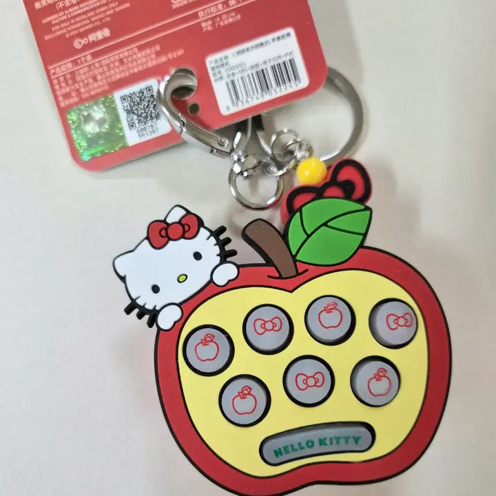 [BUNJANG] Hello Kitty Apple Mole Game Keychain / 정품 키티 사과 두더지 키링
