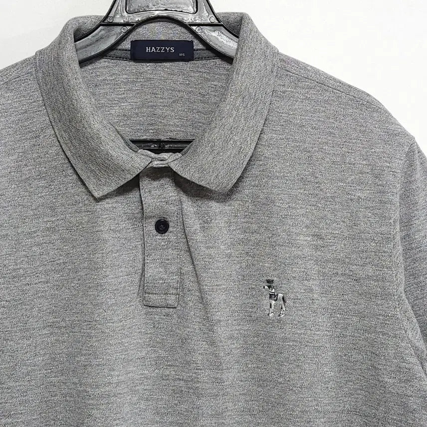 [BUNJANG] HAZZYS Gray Short-Sleeve Polo Shirt / 헤지스(HAZZYS) 그레이 반팔 카라티 95~100