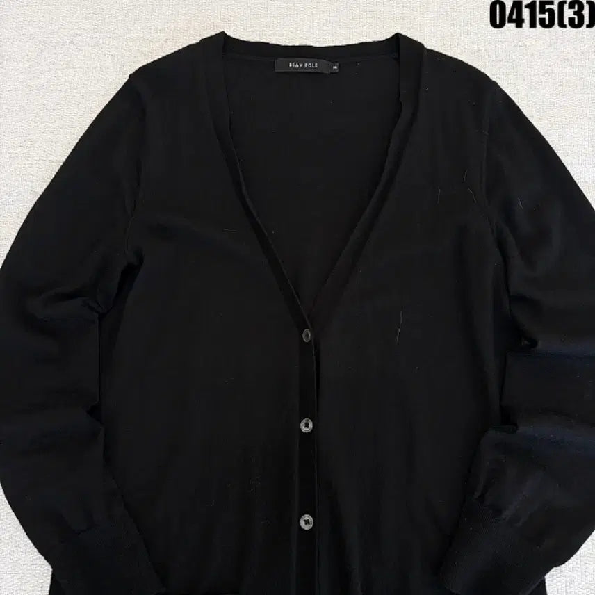 [BUNJANG] Bean Pole Black Long Cardigan / 95 BEAN POLE 블랙 롱 가디건 0415(3)