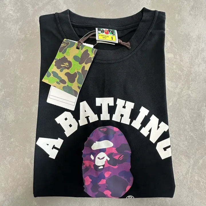 [BUNJANG] BAPE Color Camo College Black Purple S / 베이프 컬러 카모 컬리지 블랙 퍼플 S