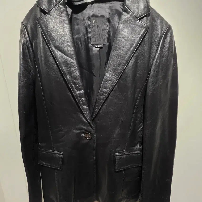 [BUNJANG] SI Leather Jacket 55 Size / SI 가죽 자켓 블랙 55사이즈