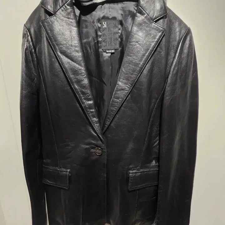 [BUNJANG] SI Leather Jacket 55 Size / SI 가죽 자켓 블랙 55사이즈