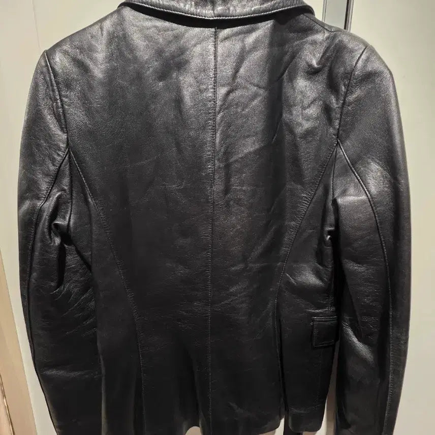 [BUNJANG] SI Leather Jacket 55 Size / SI 가죽 자켓 블랙 55사이즈