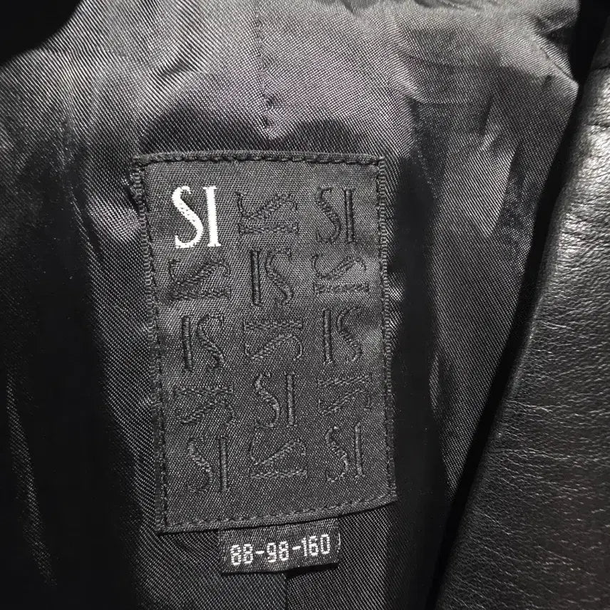 [BUNJANG] SI Leather Jacket 55 Size / SI 가죽 자켓 블랙 55사이즈