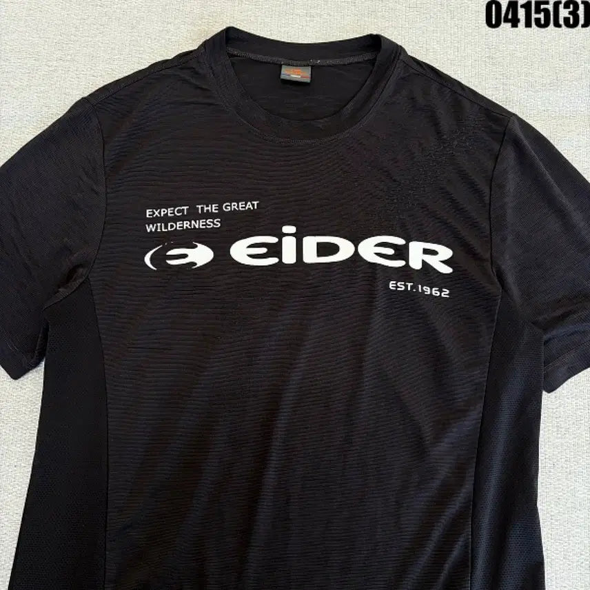 [BUNJANG] Eider Black Short Sleeve Functional T-shirt / M 아이더 블랙 반팔 기능성 티셔츠 0415(3)