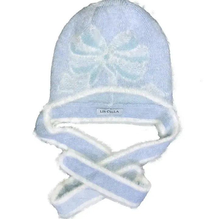 [BUNJANG] LIS CALLA Ribbon Angora Beanie / LIS CALLA 중브 타오바오 리본 털비니
