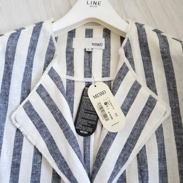 [BUNJANG] MIXXO Stripe Linen Jacket / [새제품]MIXXO미쏘 스트라이프 린넨 자켓