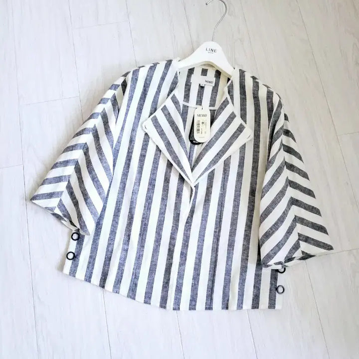 [BUNJANG] MIXXO Stripe Linen Jacket / [새제품]MIXXO미쏘 스트라이프 린넨 자켓