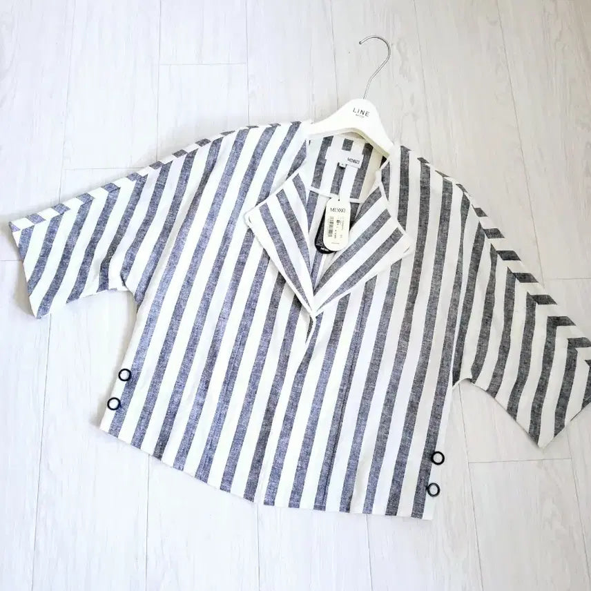 [BUNJANG] MIXXO Stripe Linen Jacket / [새제품]MIXXO미쏘 스트라이프 린넨 자켓