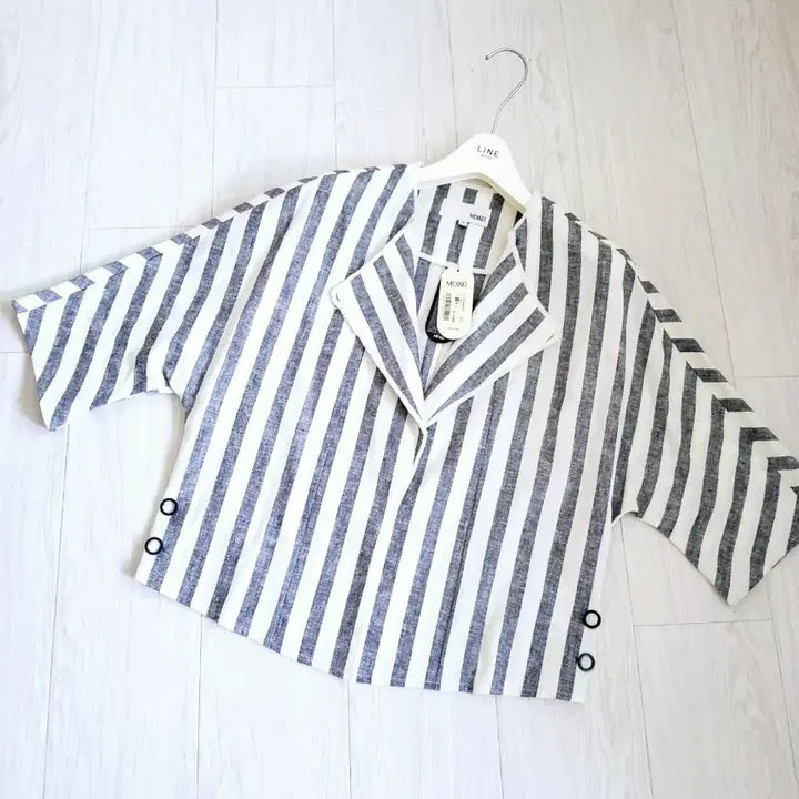 [BUNJANG] MIXXO Stripe Linen Jacket / [새제품]MIXXO미쏘 스트라이프 린넨 자켓