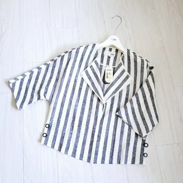 [BUNJANG] MIXXO Stripe Linen Jacket / [새제품]MIXXO미쏘 스트라이프 린넨 자켓
