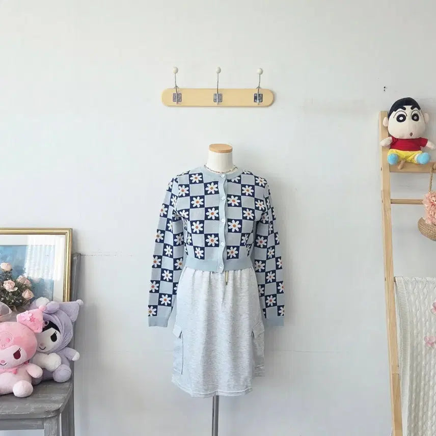 [BUNJANG] ZARA Flower Knit Cardigan / 빈티지 만원샵 ZARA 플라워 니트 가디건