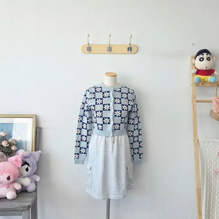 [BUNJANG] ZARA Flower Knit Cardigan / 빈티지 만원샵 ZARA 플라워 니트 가디건