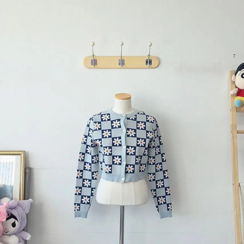 [BUNJANG] ZARA Flower Knit Cardigan / 빈티지 만원샵 ZARA 플라워 니트 가디건