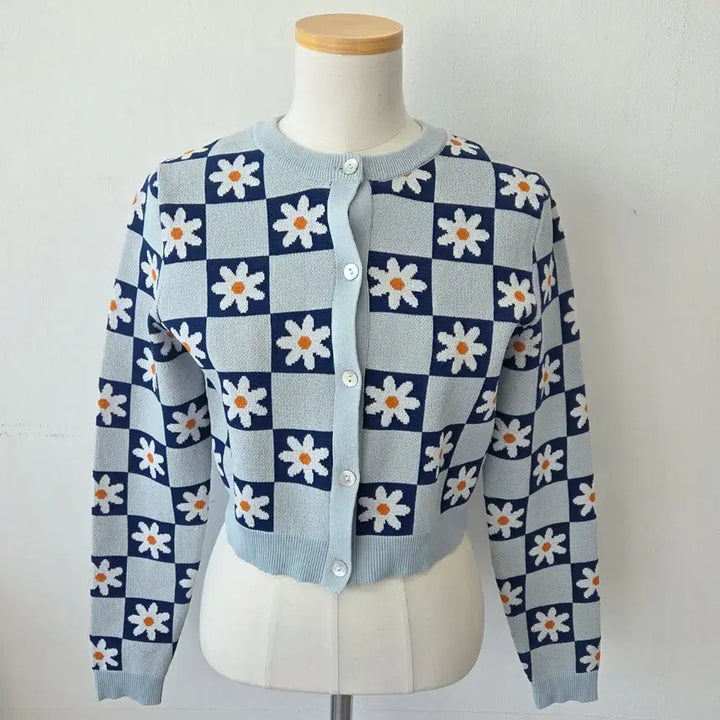 [BUNJANG] ZARA Flower Knit Cardigan / 빈티지 만원샵 ZARA 플라워 니트 가디건