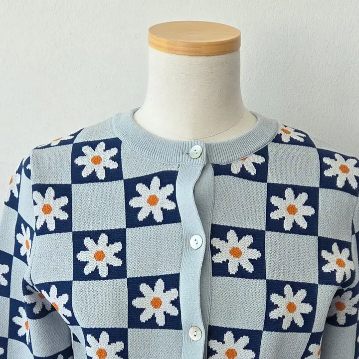 [BUNJANG] ZARA Flower Knit Cardigan / 빈티지 만원샵 ZARA 플라워 니트 가디건