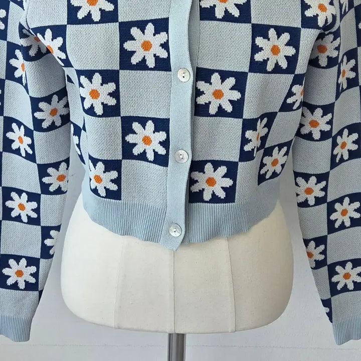 [BUNJANG] ZARA Flower Knit Cardigan / 빈티지 만원샵 ZARA 플라워 니트 가디건
