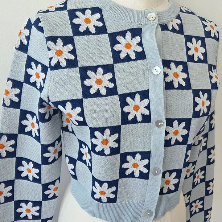[BUNJANG] ZARA Flower Knit Cardigan / 빈티지 만원샵 ZARA 플라워 니트 가디건
