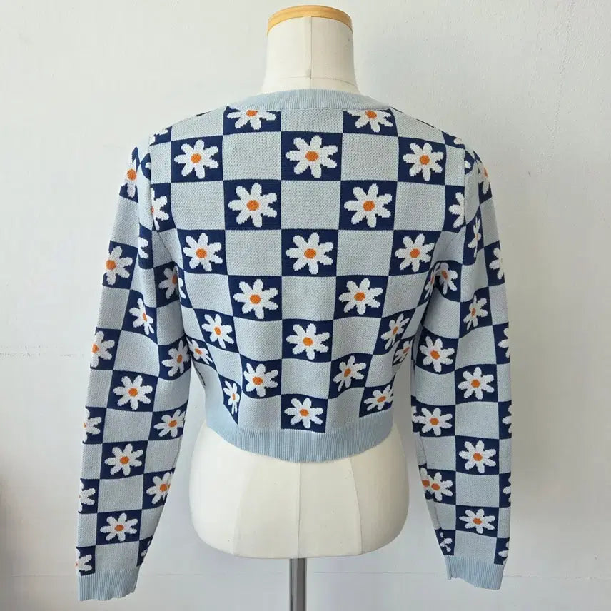 [BUNJANG] ZARA Flower Knit Cardigan / 빈티지 만원샵 ZARA 플라워 니트 가디건