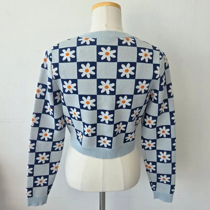 [BUNJANG] ZARA Flower Knit Cardigan / 빈티지 만원샵 ZARA 플라워 니트 가디건