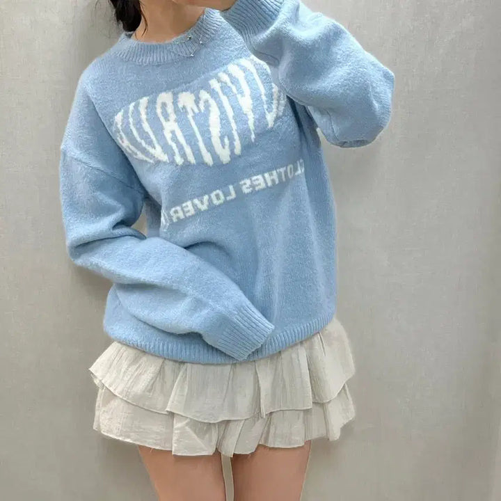 [BUNJANG] Loveistrue Knit T-Shirt / 러브이스트루 니트 티셔츠/