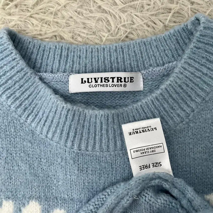 [BUNJANG] Loveistrue Knit T-Shirt / 러브이스트루 니트 티셔츠/