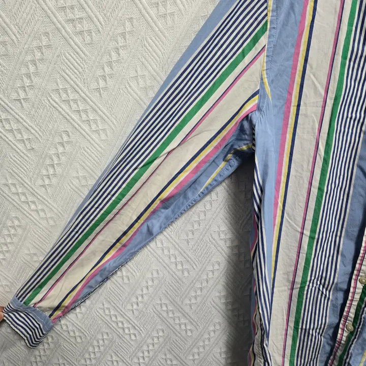 [BUNJANG] Polo Ralph Lauren Striped Button-Down Shirt - XL / 자243 폴로랄프로렌 스트라이프 버튼 다운 셔츠 XL