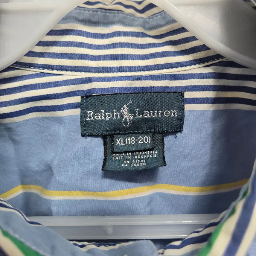 [BUNJANG] Polo Ralph Lauren Striped Button-Down Shirt - XL / 자243 폴로랄프로렌 스트라이프 버튼 다운 셔츠 XL