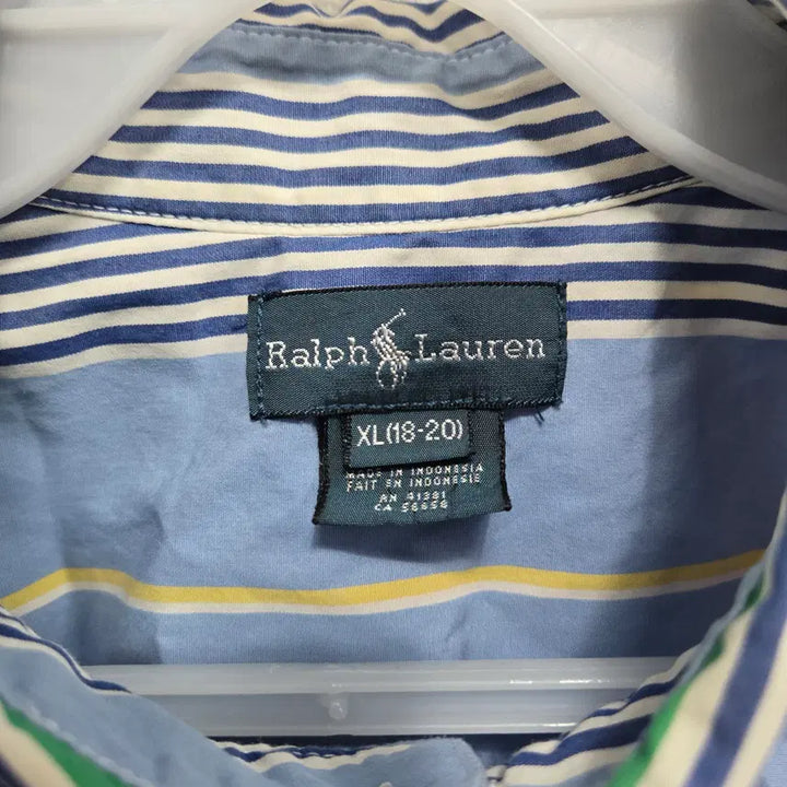 [BUNJANG] Polo Ralph Lauren Striped Button-Down Shirt - XL / 자243 폴로랄프로렌 스트라이프 버튼 다운 셔츠 XL
