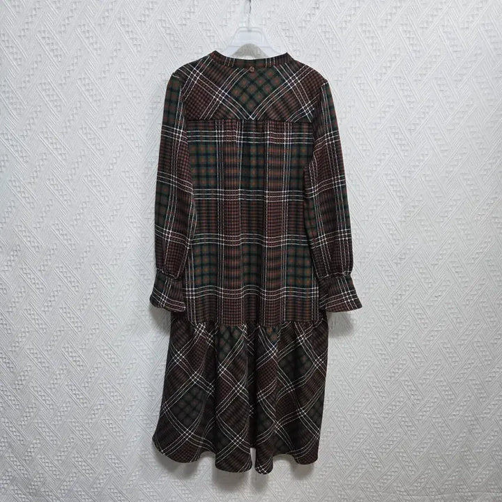 [BUNJANG] Thursday Island Check Flare Dress - Size S / 자244 써스데이아일랜드 체크 플레어 원피스 S