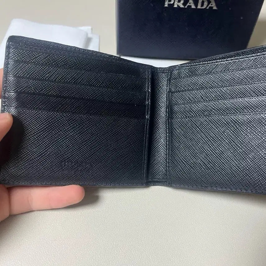 [BUNJANG] Prada Saffiano Leather Wallet / 프라다 사피아노 반지갑 풀박스