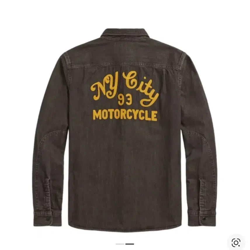 [SOLD OUT] RRL 자수 데님 워크 셔츠 워시트 블랙 (L)