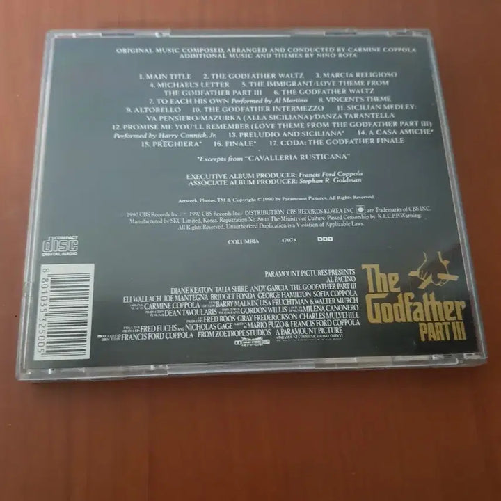 [BUNJANG] OST The Godfather Part 3 Soundtrack CD / OST 영화음악cd 대부3 Godfather Part 3 사운드트랙 씨디